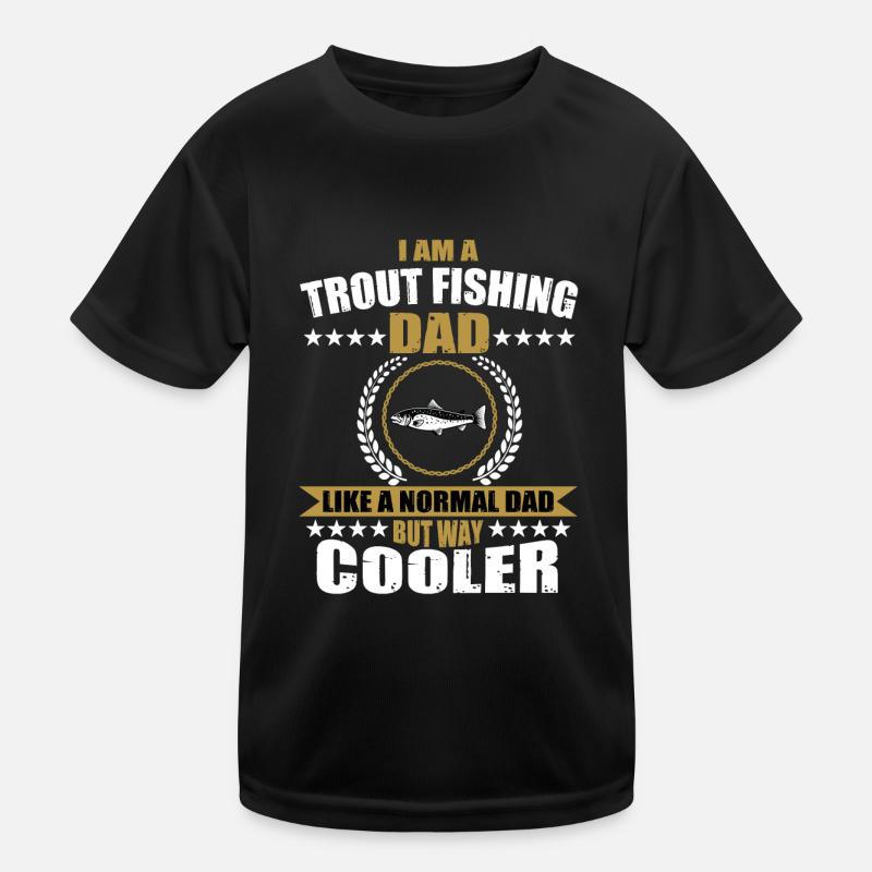 Forellen Angler Papa Kinder Funktions-T-Shirt