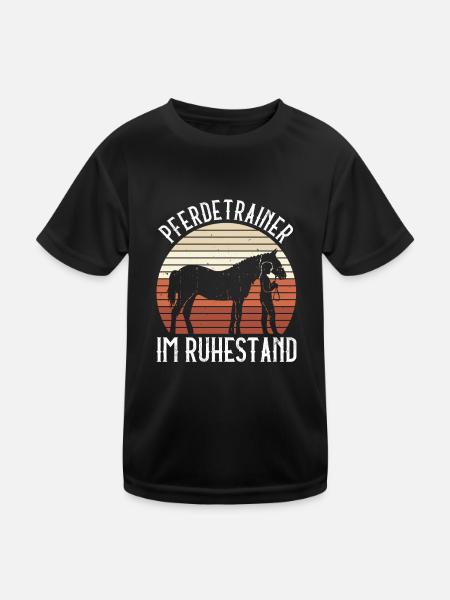 Pferdetrainer Im Ruhestand - Pferdetrainer - Kinder Funktions-T-Shirt - Schwarz - Vorne