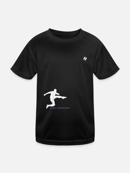 Calcio Bosnia-Erzegovina Bosna Fudbal - Maglietta sportiva per bambini - nero - Fronte