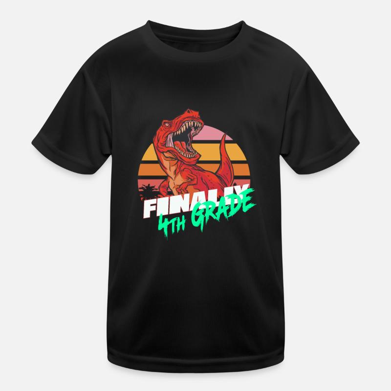 Endlich 4. Klasse, Viertklässler - T-REX Kinder Funktions-T-Shirt