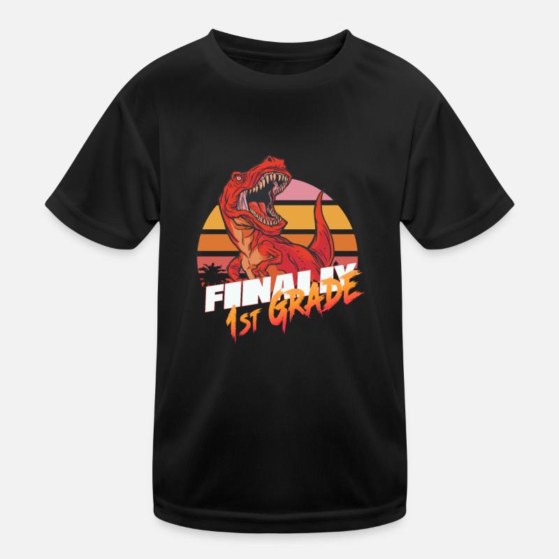 Finally 1st Grade, First Grader - Kids Functional T-Shirt - black