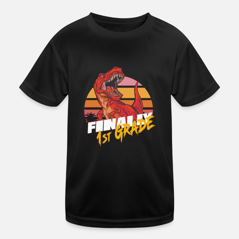 Endlich 1. Klasse, Erstklässler - Kinder Funktions-T-Shirt - Schwarz