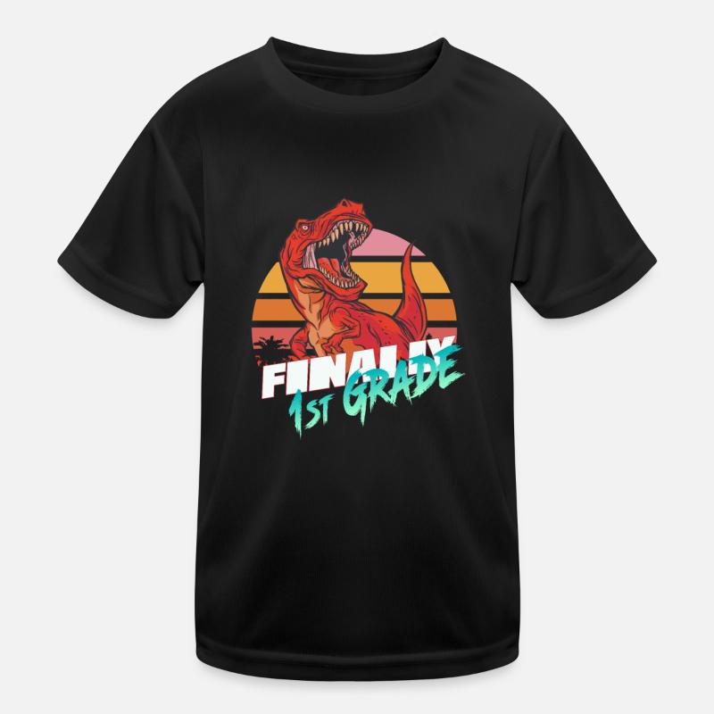 Finally 1st Grade, First Grader - Kids Functional T-Shirt - black