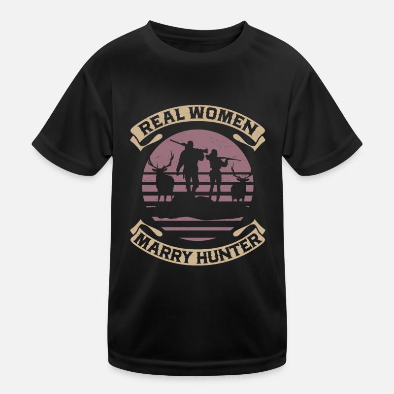 Mariage de chasseur de chasseurs de cerfs de Buck T-shirt sport Enfant
