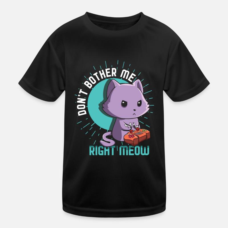 Meow Kawaii Cat Playing Video Game Lover Gaming Kinder Funktions-T-Shirt
