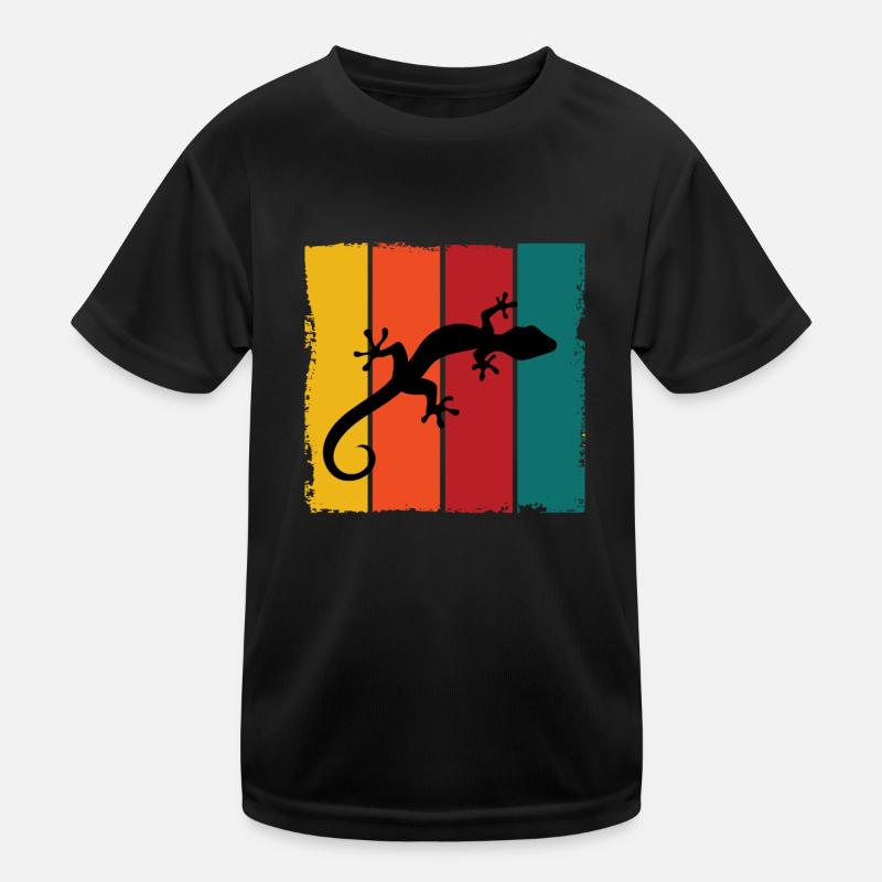 Leopard gecko - Kids Functional T-Shirt - black