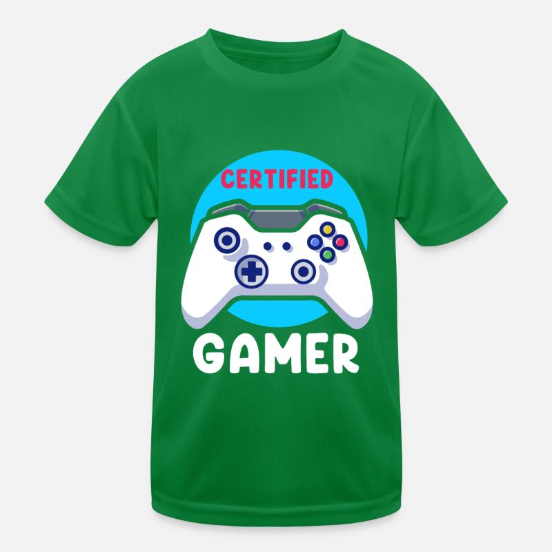 Certified Gamer Cool Epic Controller Designs Kids Functional T-Shirt