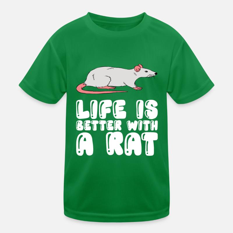 Das Leben Ist Besser Mit Einer Ratte Kinder Funktions-T-Shirt