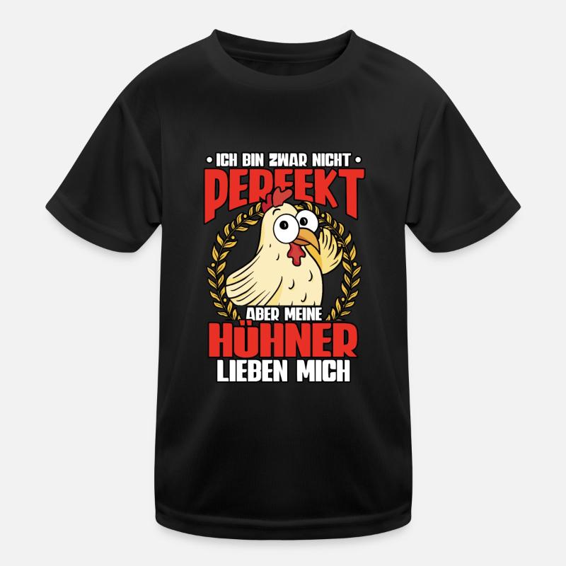 Huhn Hühner Kinder Funktions-T-Shirt