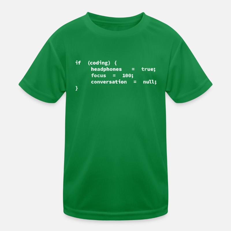 Headphones, encoders, programmers coding Kids Functional T-Shirt