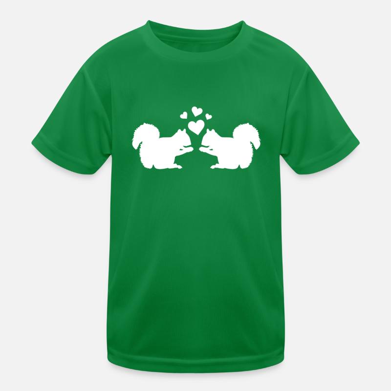 Squirrel Heart Squirrel Lover Kids Functional T-Shirt