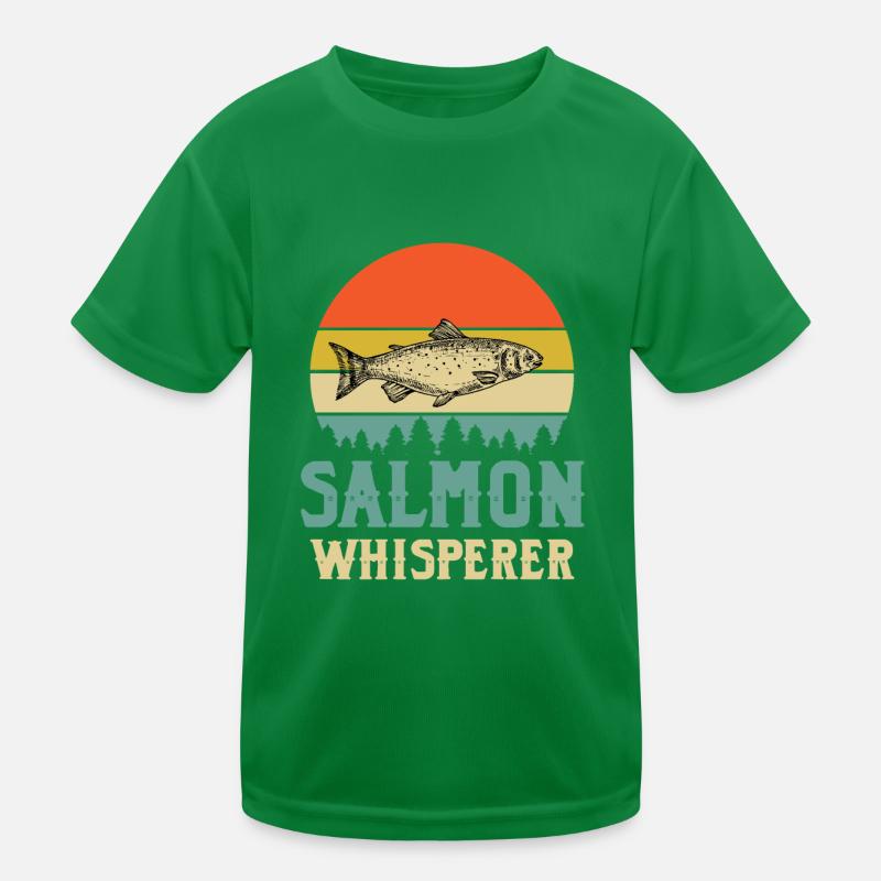 Lachsflüsterer Kinder Funktions-T-Shirt