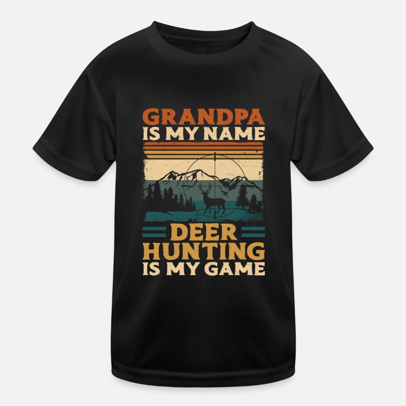 Buck Deer Hunting Hunter Kids Functional T-Shirt