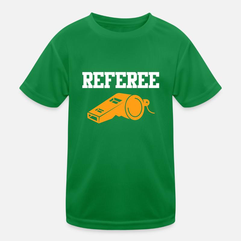 Schiedsrichter Pfeife Schiri Kinder Funktions-T-Shirt