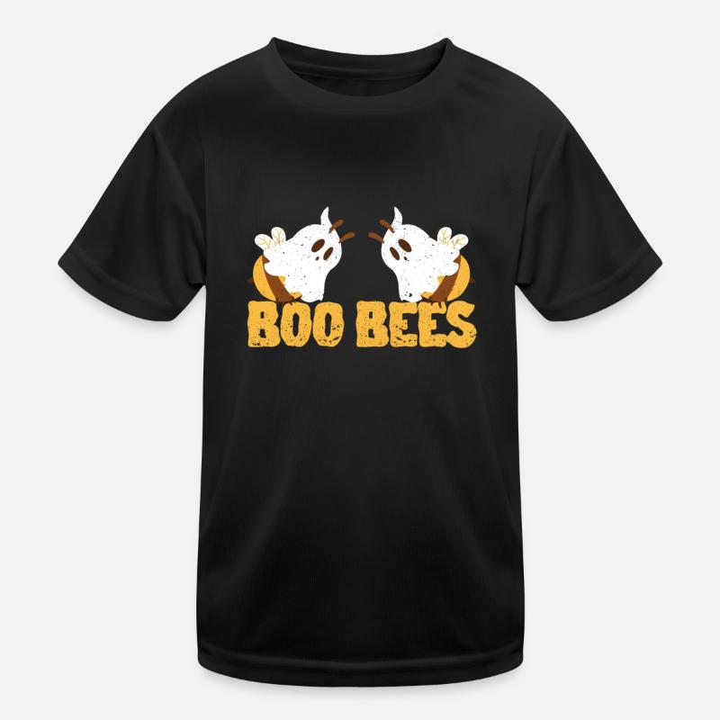 Couples Halloween Funny Bee Ghost Matching Couple Kids Functional T-Shirt