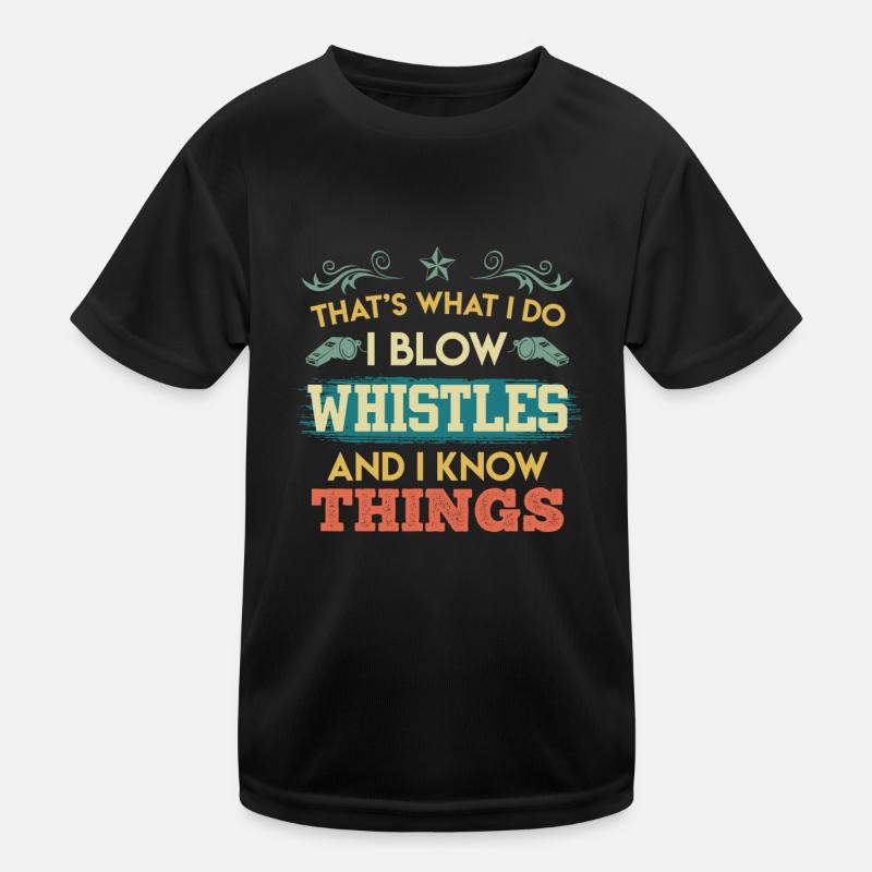 Referee whistle & know things Kids Functional T-Shirt
