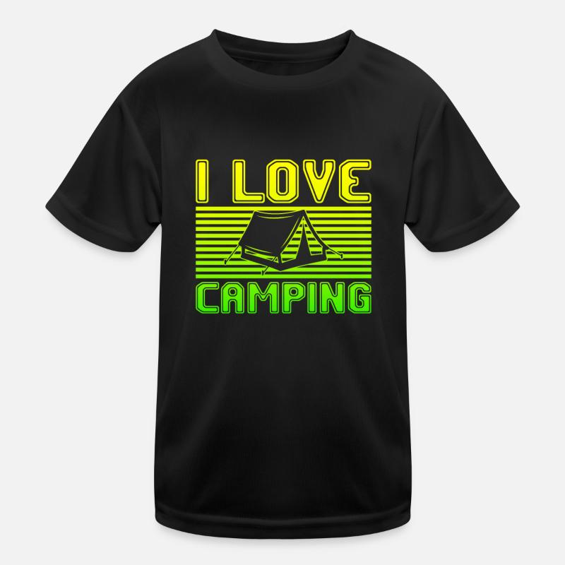 I love camping Kinder Funktions-T-Shirt