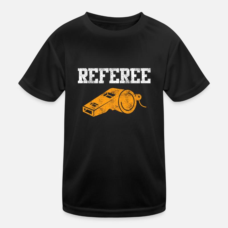 Schiedsrichter Pfeife Schiri Kinder Funktions-T-Shirt