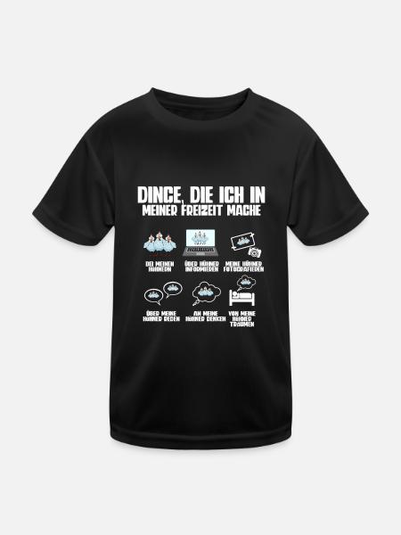 Huhn Hühner - Kinder Funktions-T-Shirt - Schwarz