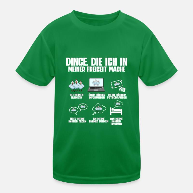 Huhn Hühner Kinder Funktions-T-Shirt