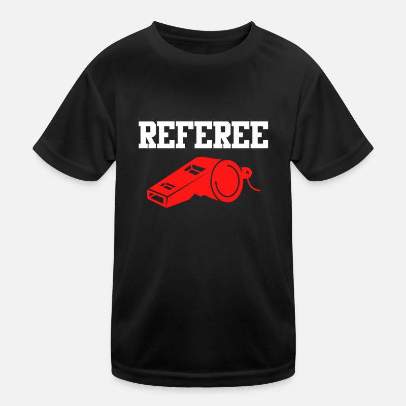 Schiedsrichter Pfeife Schiri Kinder Funktions-T-Shirt