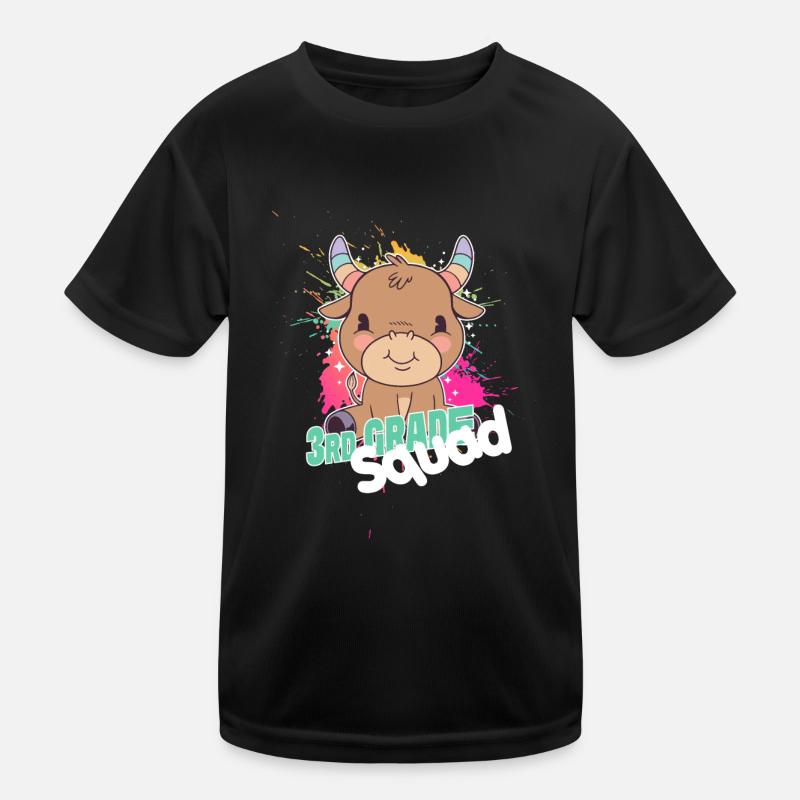 Finally 3rd Grade, Second Grader - Kids Functional T-Shirt - black