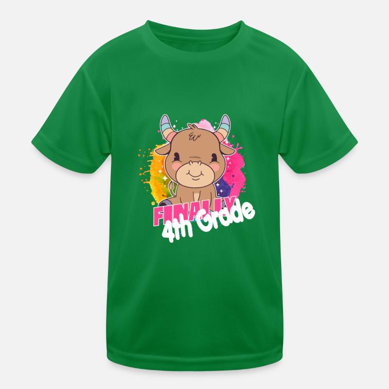 Endlich 4. Klasse, Viertklässler Kinder Funktions-T-Shirt