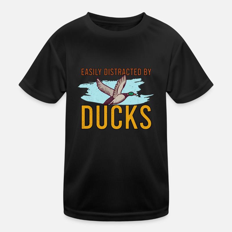 Entenjagd Entenjäger Vogeljagd Kinder Funktions-T-Shirt