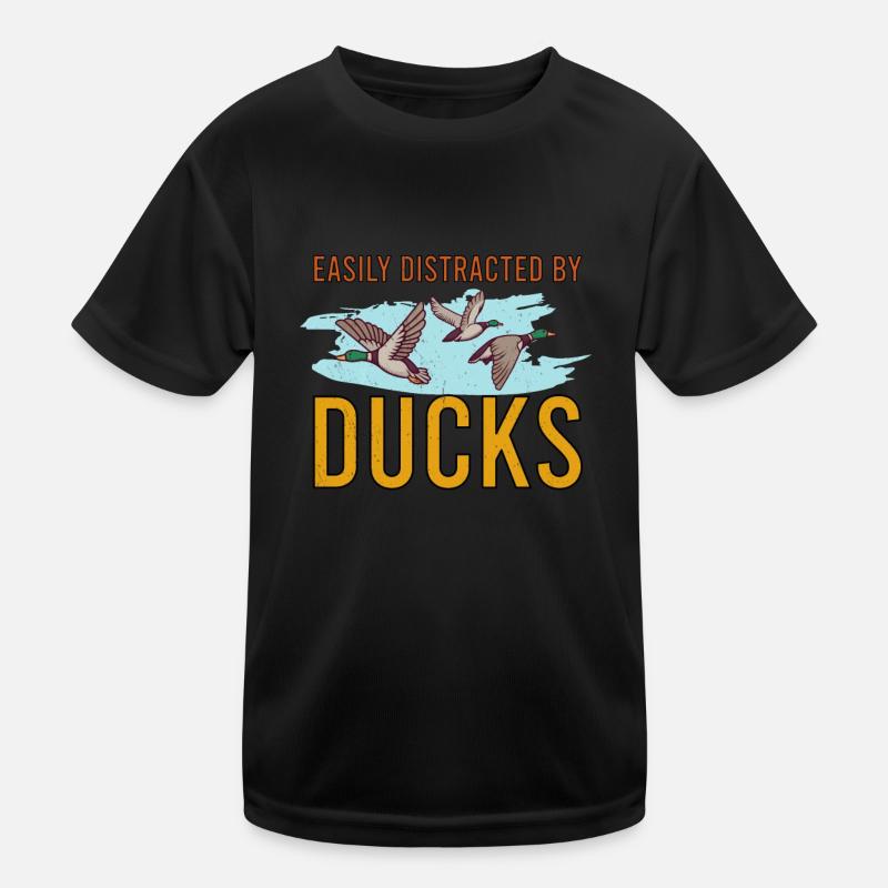 Entenjagd Entenjäger Vogeljagd Kinder Funktions-T-Shirt