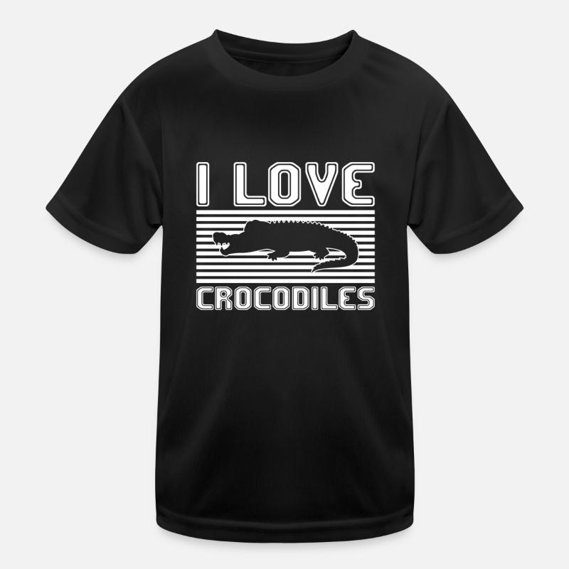 I love crocodiles Kinder Funktions-T-Shirt