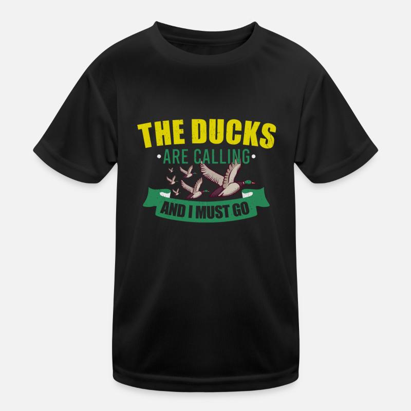 Entenjagd Entenjäger Vogeljagd Kinder Funktions-T-Shirt