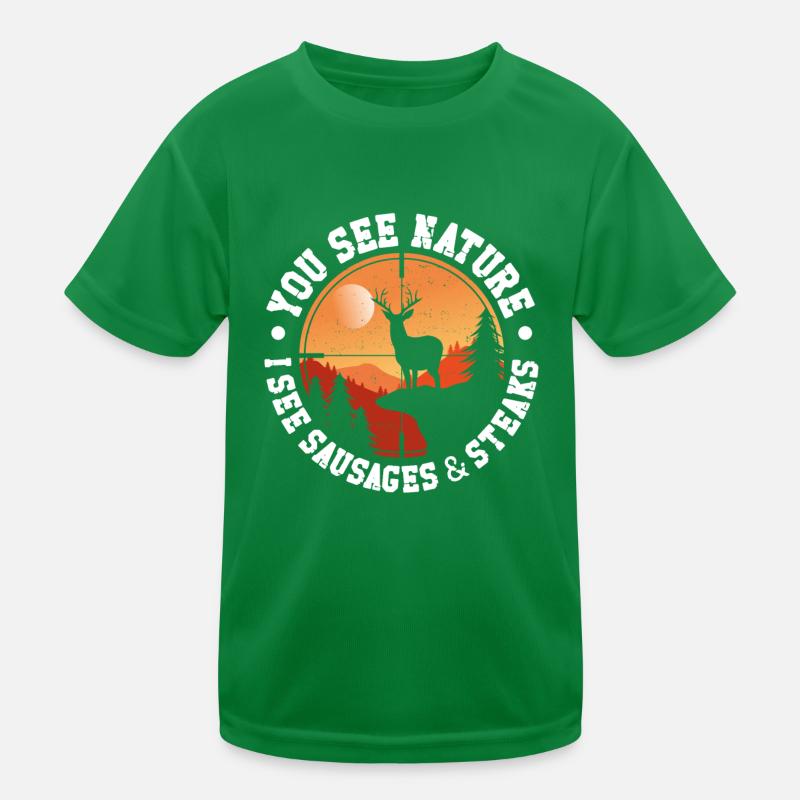 Buck Deer Hunting Hunter Bbq Kinder Funktions-T-Shirt