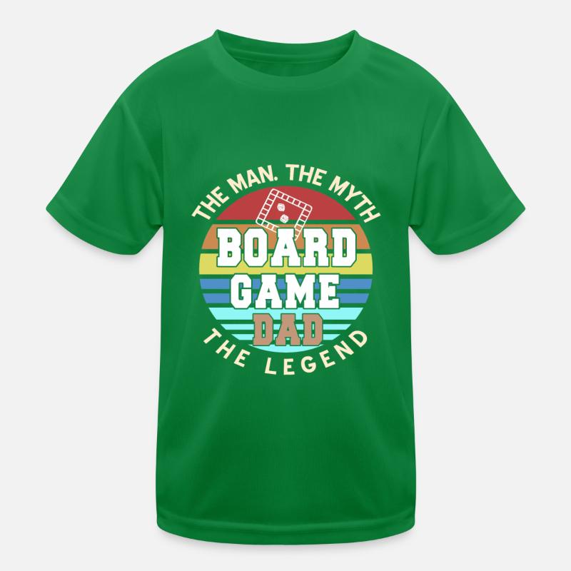 The Man The Myth The Legend Board Game DAD Present Kinder Funktions-T-Shirt
