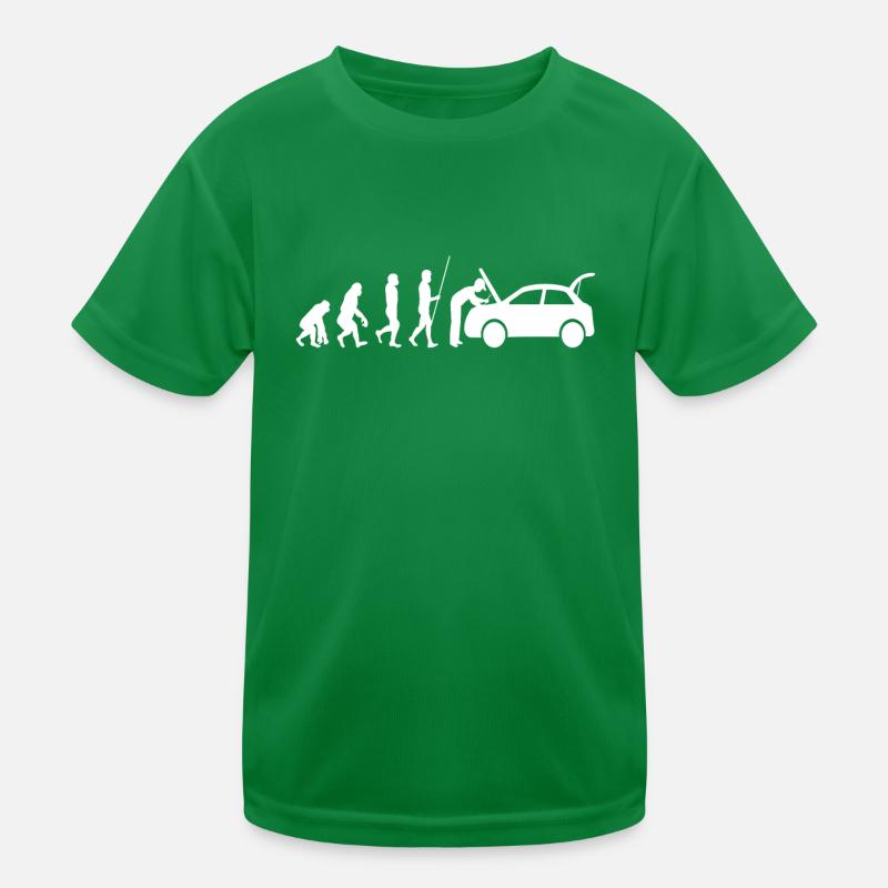 Automechaniker Evolution Kinder Funktions-T-Shirt