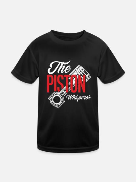 Automechaniker Kolben Flüsterer - Kinder Funktions-T-Shirt - Schwarz - Vorne