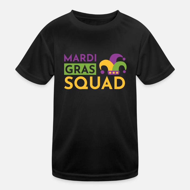 Mardi Gras Squad Kids Functional T-Shirt