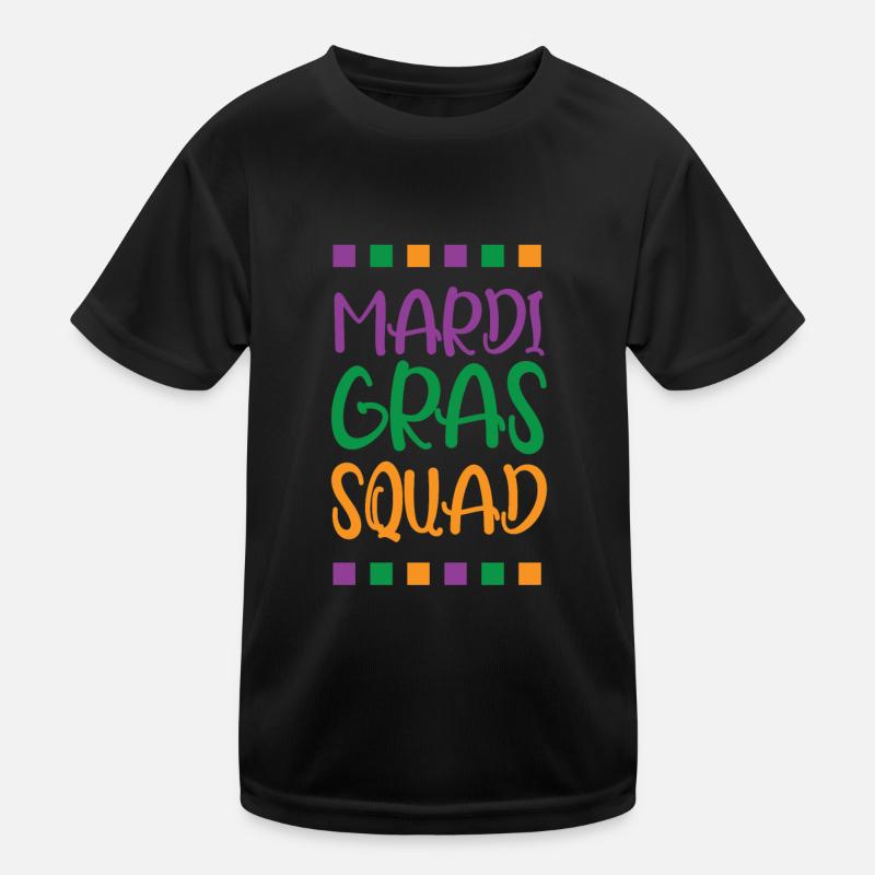 Mardi Gras Squad Kids Functional T-Shirt