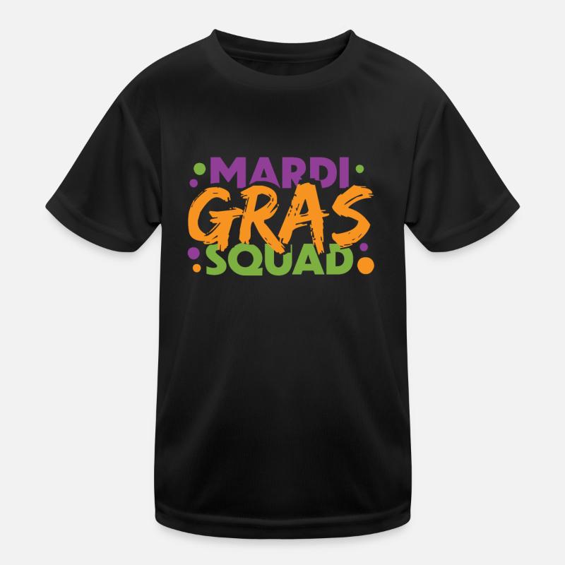 Mardi Gras Squad Kids Functional T-Shirt