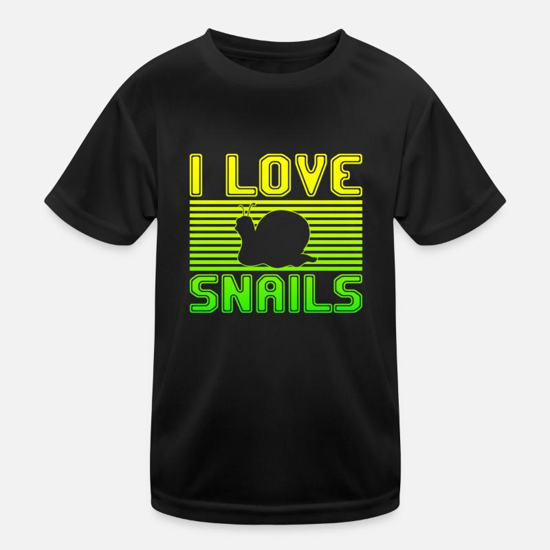 I love snails Kinder Funktions-T-Shirt