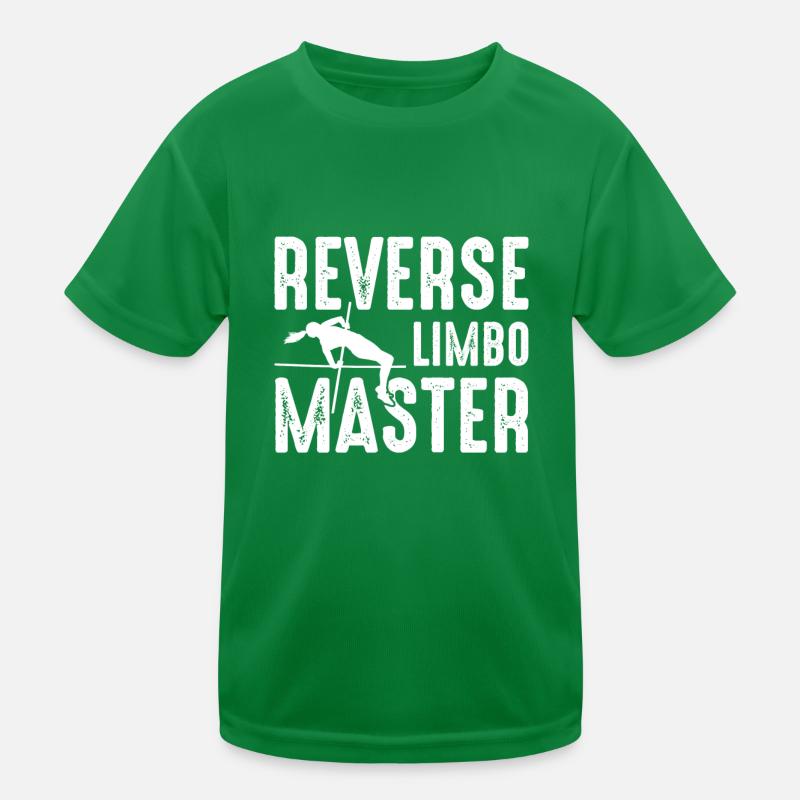 Backward Limbo Master Pole Vault Kids Functional T-Shirt