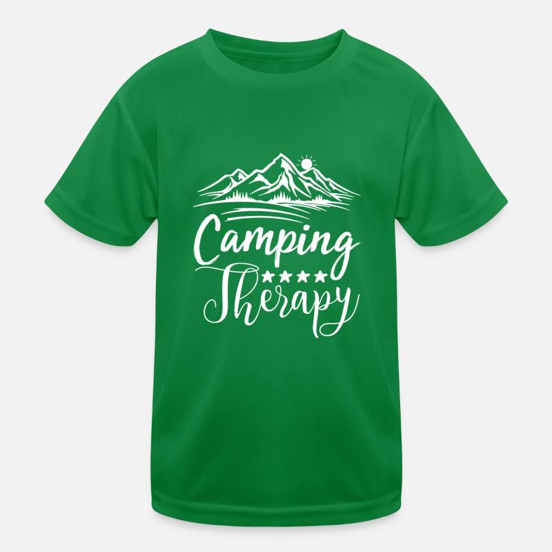 Camping Therapy Kids Functional T-Shirt