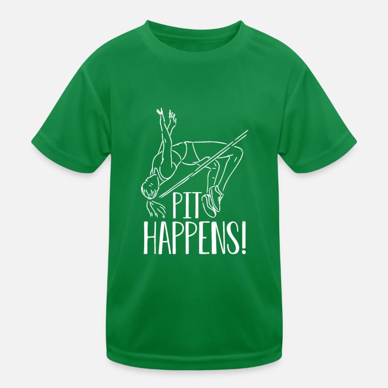 Pit Happens Fun Saut à la perche T-shirt sport Enfant