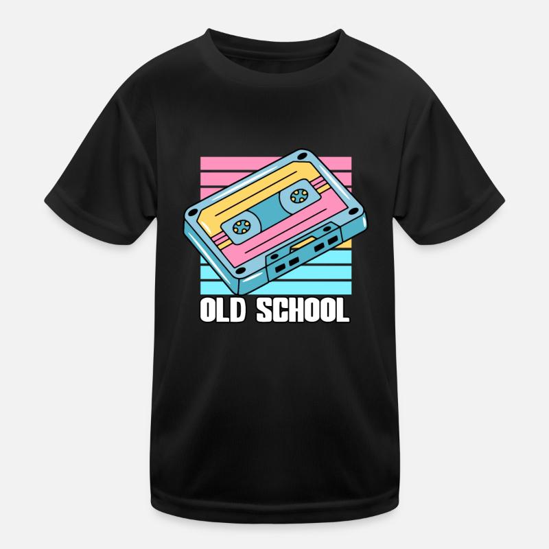 90er Kassette Old School 90er Jahre Kinder Funktions-T-Shirt