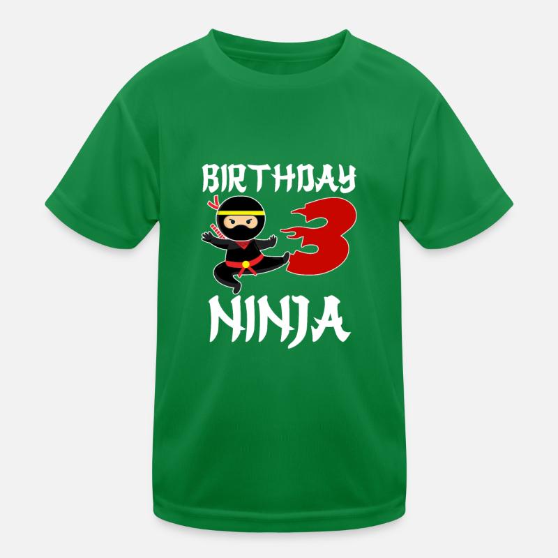 Cadeau Ninja d’anniversaire de trois ans T-shirt sport Enfant