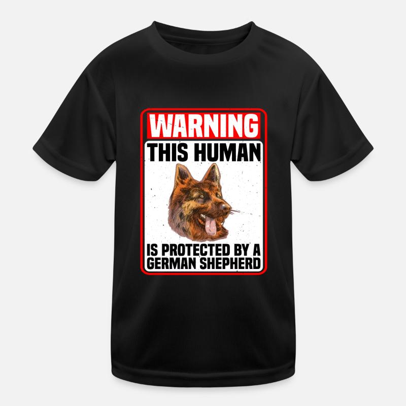 This Human Is Protected By A German Shepherd 4 Kinder Funktions-T-Shirt