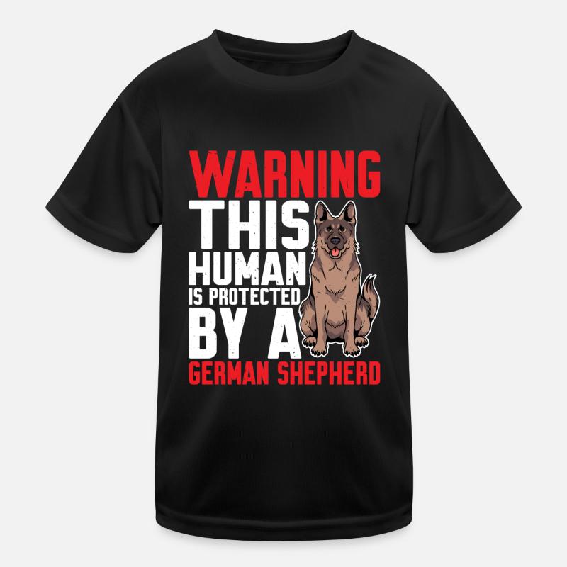 This Human Is Protected By A German Shepherd 5 Kinder Funktions-T-Shirt