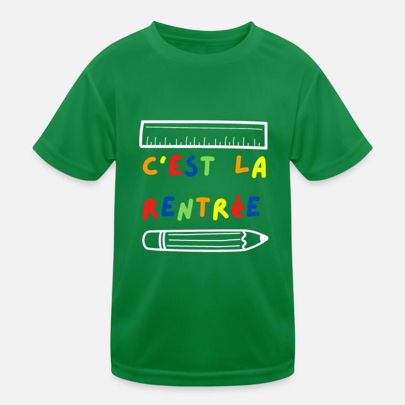 C est la rentrée règle et crayon - couleurs vives T-shirt sport Enfant