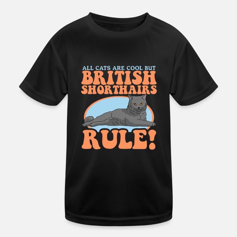 Britisch Kurzhaar Katze Katzenbesitzer Geschenk Kinder Funktions-T-Shirt