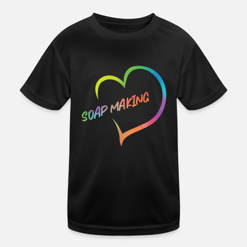 Soap Making Crafting Heart Kids Functional T-Shirt