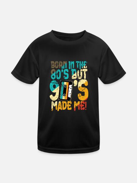 80s Born In The 80s - Kids Functional T-Shirt - black - Front